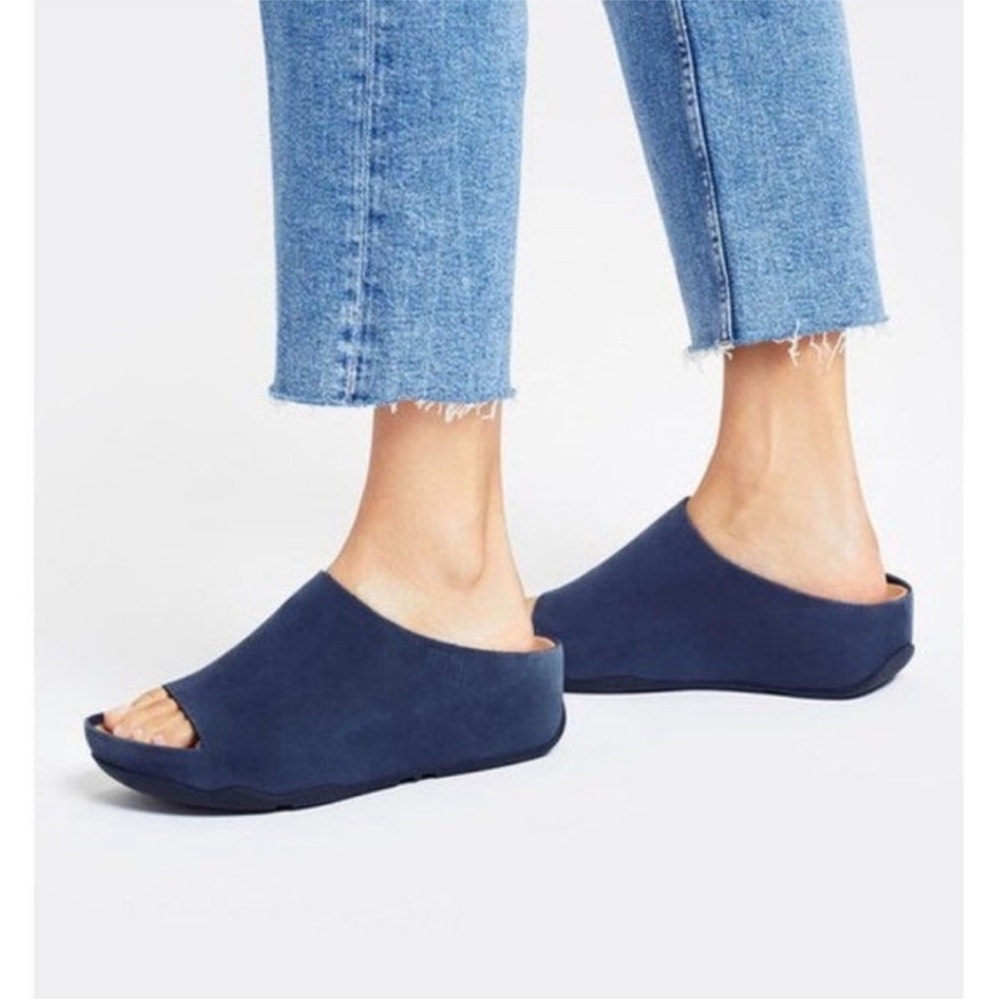 Fitflop Shuv sandals slides size 8 midnight navy